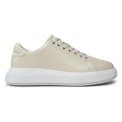 Sneakersy Calvin Klein Raised Cup Lace Up Nano Mono Bt HW0HW01878 Béžová