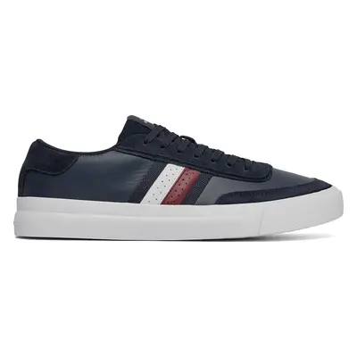 Sneakersy Tommy Hilfiger Th Cupset Rwb Lth FM0FM04975 Tmavomodrá