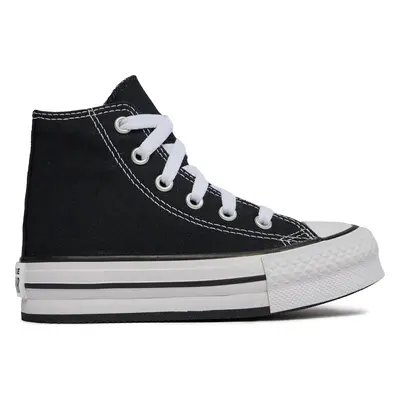 Plátěnky Converse Chuck Taylor All Star Lift Platform High Top Little Kids 372859C Černá