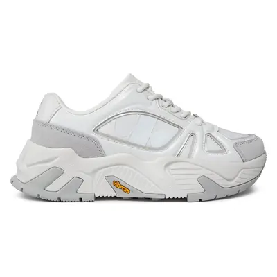 Sneakersy Calvin Klein Jeans Chunky Runner Vibram Mix Nbs Lum YW0YW01310 Bílá