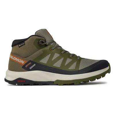 Trekingová obuv Salomon Outrise Mid GORE-TEX L47143600 Khaki