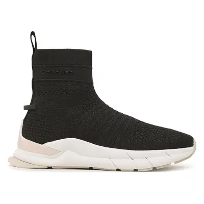 Sneakersy Calvin Klein Knit Sock Boot HW0HW01539 Černá