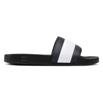 Nazouváky Tommy Hilfiger Rubber Th Flag Pool Slide FM0FM04263 Černá