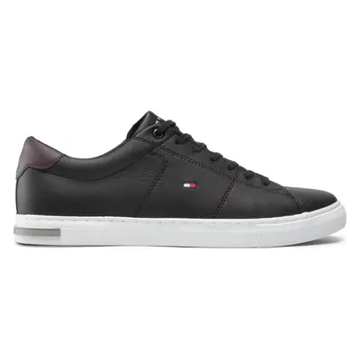 Sneakersy Tommy Hilfiger Essential Leather Detail Vulc FM0FM04047 Černá