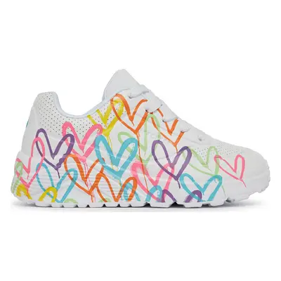 Sneakersy Skechers Uno Lite Spread The Love 314064L/WML Bílá