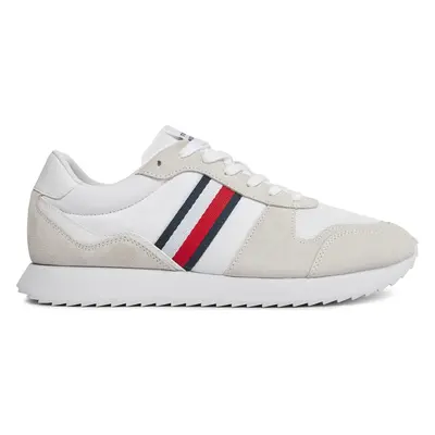 Sneakersy Tommy Hilfiger Runner Evo Mix Ess FM0FM04886 Bílá