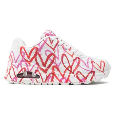 Sneakersy Skechers Uno Spread The Love 155507/WRPK Bílá