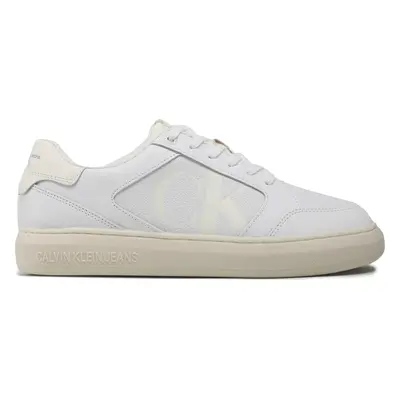 Sneakersy Calvin Klein Jeans Casual Cupsole Lth-Pu Mono YM0YM00573 Bílá