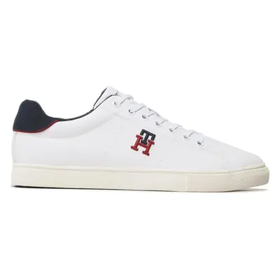 Sneakersy Tommy Hilfiger Core Vulc Varsity Monogram FM0FM04350 Bílá