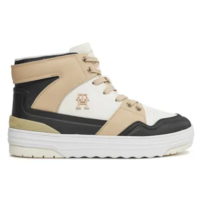 Sneakersy Tommy Hilfiger Th Basket Sneaker Hi FW0FW07757 Béžová