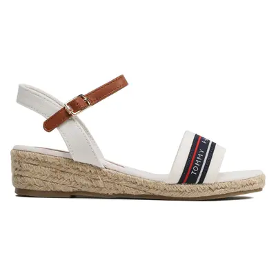 Espadrilky Tommy Hilfiger Rope Wedge T3A7-32777-0048X100 M Bílá