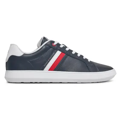 Sneakersy Tommy Hilfiger Essential Leather Cupsole FM0FM04921 Modrá