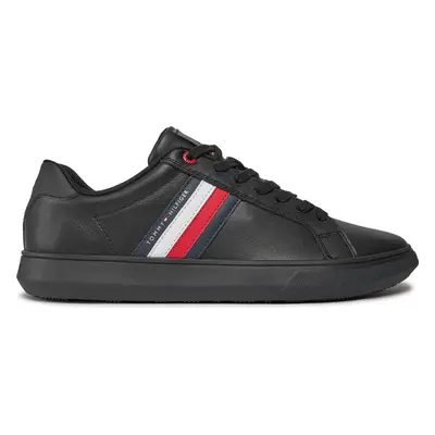 Sneakersy Tommy Hilfiger Essential Leather Cupsole FM0FM04921 Černá