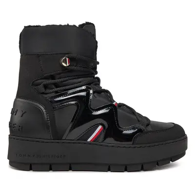 Sněhule Tommy Hilfiger Patent Snowboot FW0FW07852 Černá