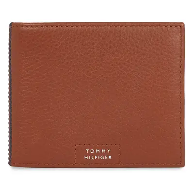 Velká pánská peněženka Tommy Hilfiger Th Prem Leather Flap & Coin AM0AM12189 Hnědá