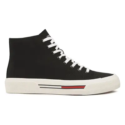 Sneakersy Tommy Jeans Mid Canvas Color EM0EM01157 Černá