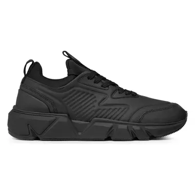 Sneakersy Calvin Klein Low Lace Up Lth HM0HM00317 Černá