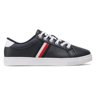 Sneakersy Tommy Hilfiger Essential Webbing Cupsole FW0FW07378 Tmavomodrá