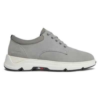 Sneakersy Tommy Hilfiger Casual Hilfiger Hybrid Suede FM0FM04996 Stříbrná