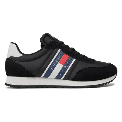 Sneakersy Tommy Jeans Tjm Runner Casual Ess EM0EM01351 Černá