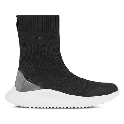 Sneakersy Calvin Klein Jeans Eva Runner Sock Knit Wn YW0YW01204 Černá