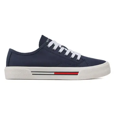 Tenisky Tommy Jeans Low Cut Wmns Canvas EN0EN02085 Tmavomodrá