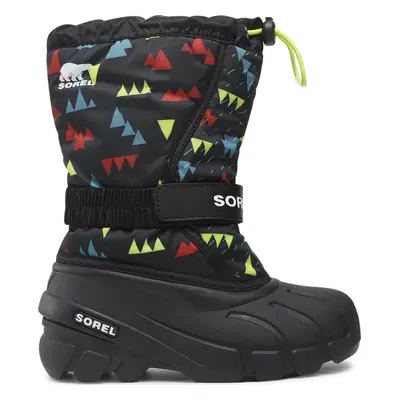 Sněhule Sorel Youth Flurry Print NY3504 Černá