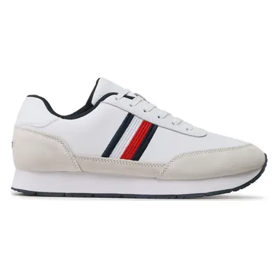 Sneakersy Tommy Hilfiger Core Eva Runner Corporate Lea FM0FM04397 Bílá