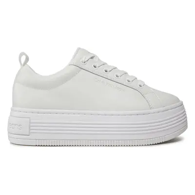 Sneakersy Calvin Klein Jeans Bold Flatf Low Laceup Lth In Lum YW0YW01309 Bílá