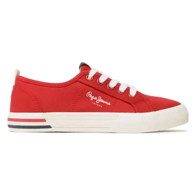 Sneakersy Pepe Jeans Brady Basic Boy PBS30549 Červená