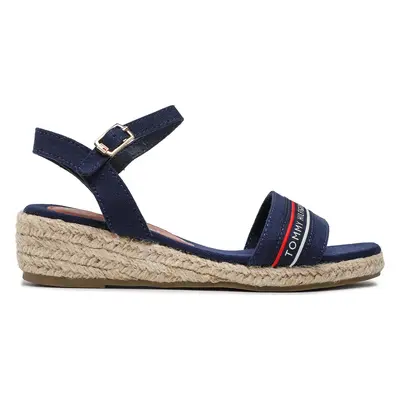 Espadrilky Tommy Hilfiger Rope Wedge Sandal T3A7-32777-0048 M Tmavomodrá