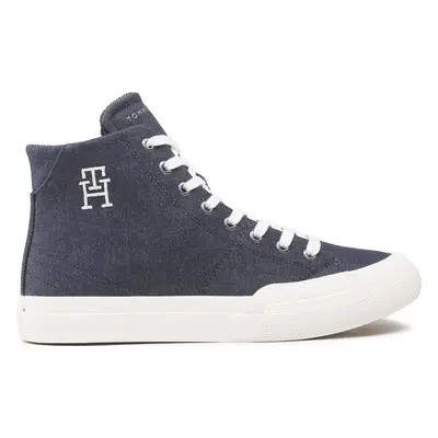 Sneakersy Tommy Hilfiger Th Hi Vulc Premium FM0FM04542 Tmavomodrá