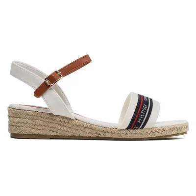 Espadrilky Tommy Hilfiger Rope Wedge T3A7-32777-0048X100 S Bílá