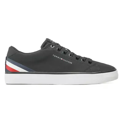 Sneakersy Tommy Hilfiger Hi Vulc Core Low Stripes FM0FM04735 Černá