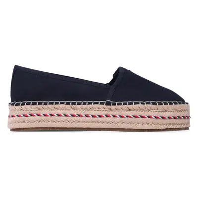 Espadrilky Tommy Hilfiger Embroidered Flatform FW0FW07014 Tmavomodrá