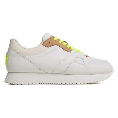 Sneakersy Calvin Klein Jeans Retro Runner Fluo Contrast YM0YM00619 Bílá