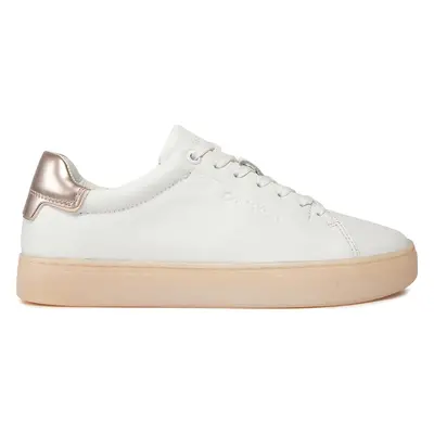 Sneakersy Calvin Klein Cupsole Lace Up Pearl HW0HW01897 Bílá