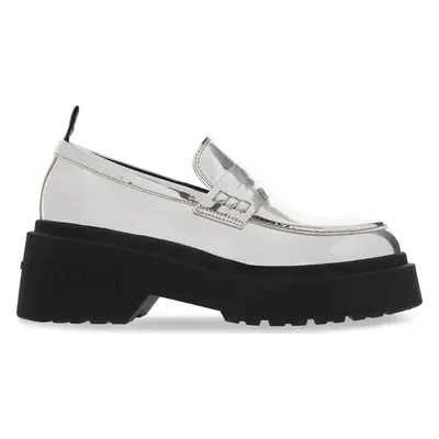 Loafersy Tommy Jeans Tjw Chunky Metallic EN0EN02321 Stříbrná