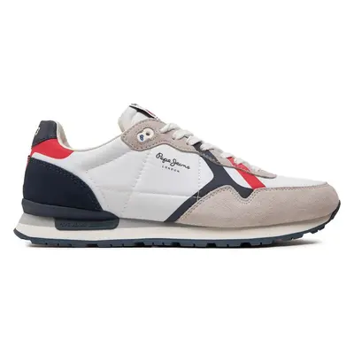 Sneakersy Pepe Jeans Brit Road M PMS40007 Bílá