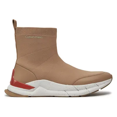 Sneakersy Calvin Klein Sockboot Runner HM0HM01241 Béžová