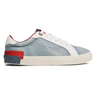 Sneakersy Pepe Jeans Kenton Denim W PLS31442 Modrá