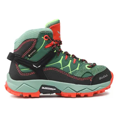 Trekingová obuv Salewa Jr Alp Trainer MId Gtx GORE-TEX 5960 Zelená