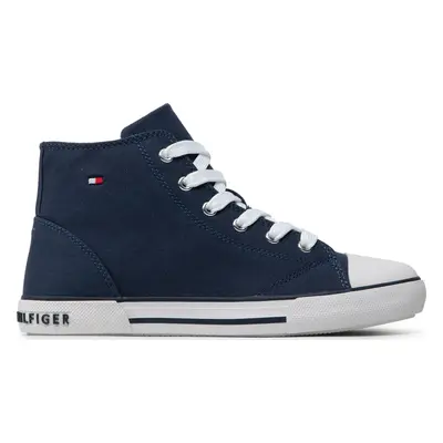 Plátěnky Tommy Hilfiger Higt Top Lace-Up T3X4-32209-0890 S Tmavomodrá