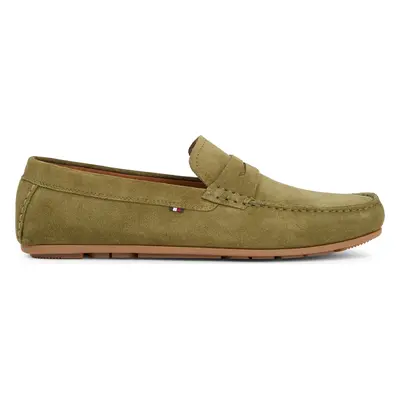 Mokasíny Tommy Hilfiger Casual Hilfiger Suede Driver FM0FM04998 Khaki