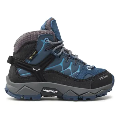 Trekingová obuv Salewa Jr Alp Trainer Mid Gtx GORE-TEX 64010-0365 Modrá