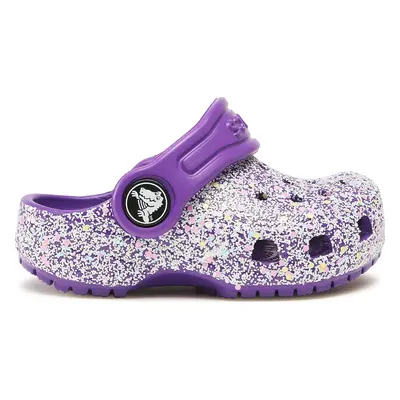 Nazouváky Crocs Crocs Classic Glitter Kids Clog T 206992 Fialová