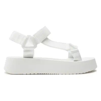 Sandály Calvin Klein Jeans Sandal Velcro Webbing Dc YW0YW01353 Bílá