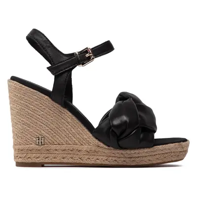 Espadrilky Tommy Hilfiger Th Waves High Wedge Sandal FW0FW06671 Černá