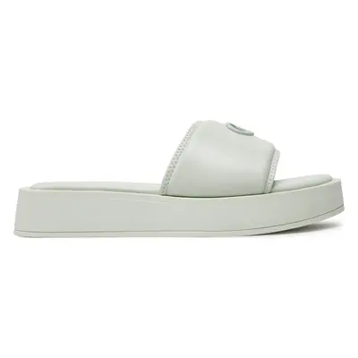 Nazouváky Calvin Klein Flatform Slide Relock Lth HW0HW02049 Zelená