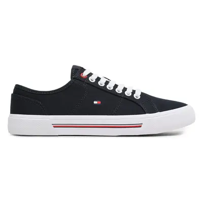 Tenisky Tommy Hilfiger Core Corporate Vulc Canvas FM0FM04560 Tmavomodrá